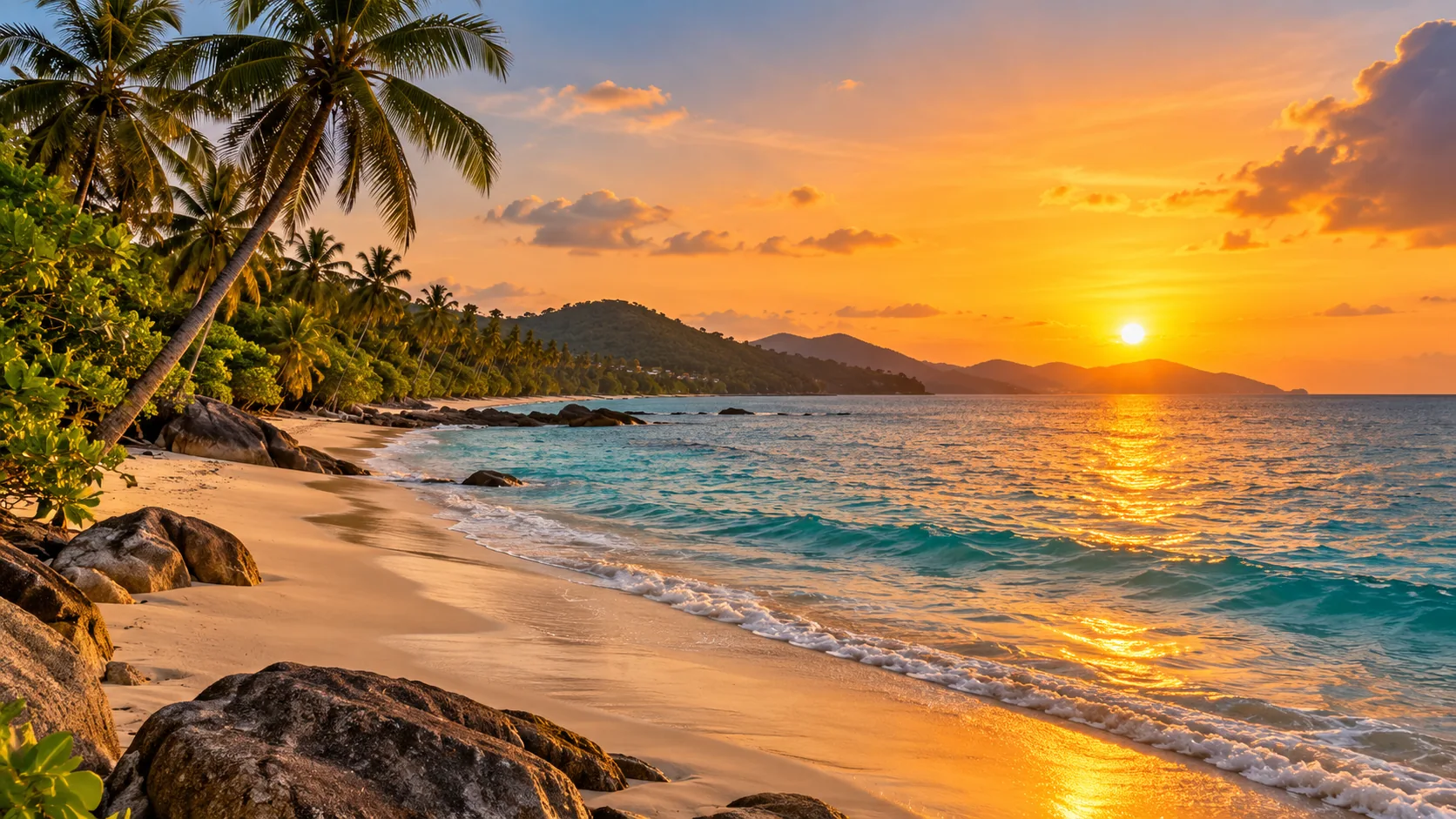 illustrative editorial view of a Phu Quoc island beach